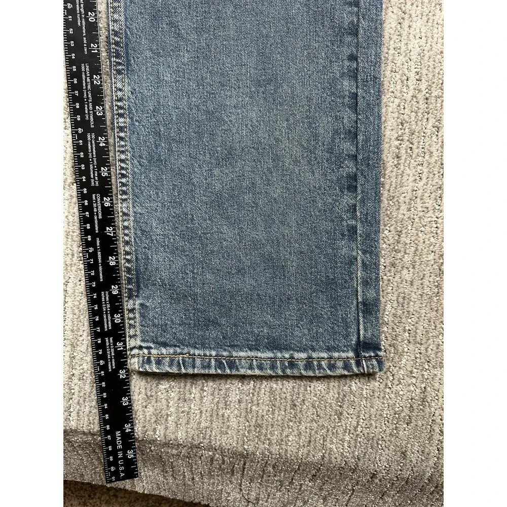 Levis 514 Jeans Mens 38x32 Blue Denim Straight Fit Logo Casual Pockets